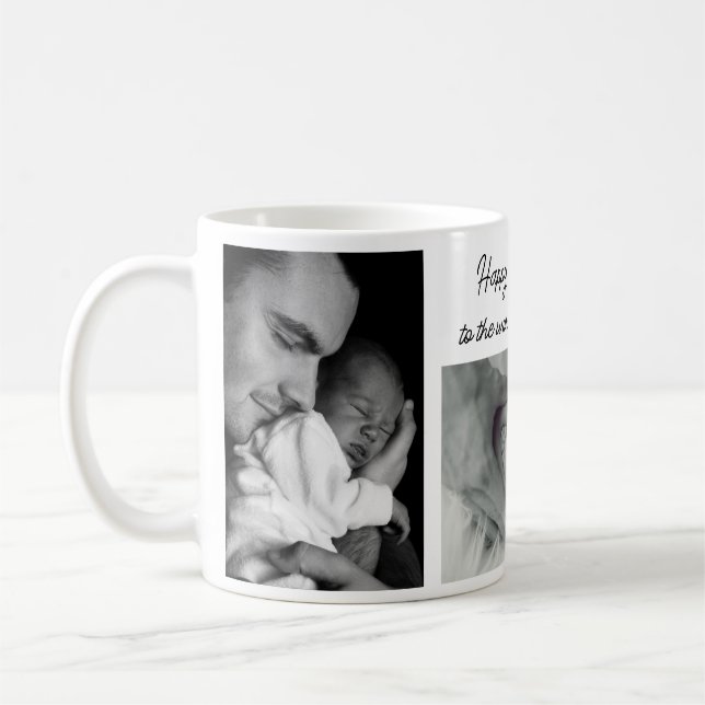 Happy Father's Day World's Best Dad 3 photo Coffee Mug (Left)