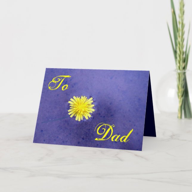 Happy Father's Day Yellow Flower I Card (Front)