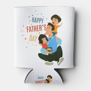 Happy Fathersday with Family Can Cooler