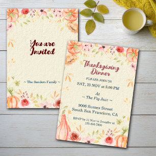 Happy Feast Thanksgiving Dinner Customize Invitation