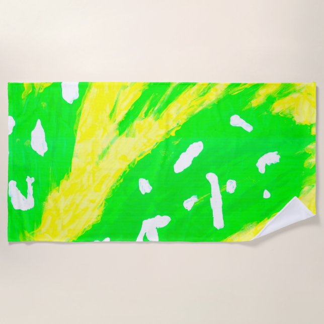 Happy Feeling  Beach Towel (Front)