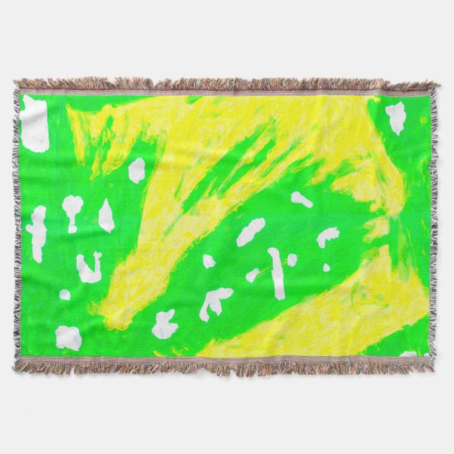 Happy Feeling Throw Blanket (Front)