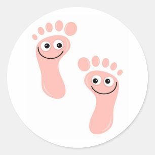 Happy Feet Classic Round Sticker