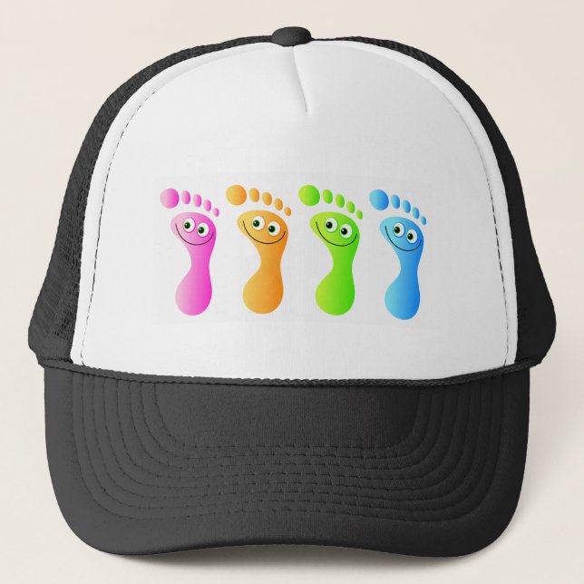 Happy Feet Trucker Hat (Front)