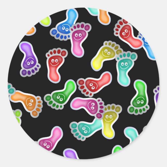 Happy Feet Wallpaper Classic Round Sticker (Front)