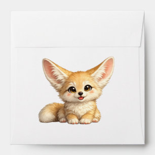 Happy Fennec Fox Cute Positive Vibes Design Envelope