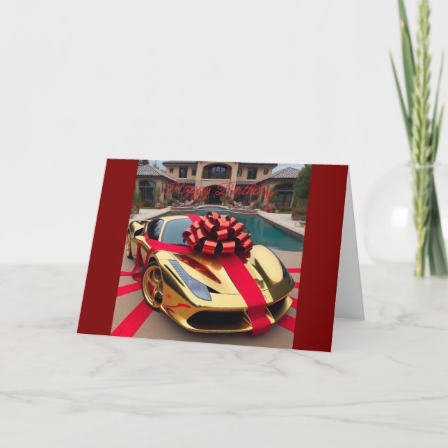 Happy Ferrari Birthday Card (Front)