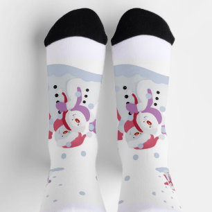 Happy Festive Snowman Socks