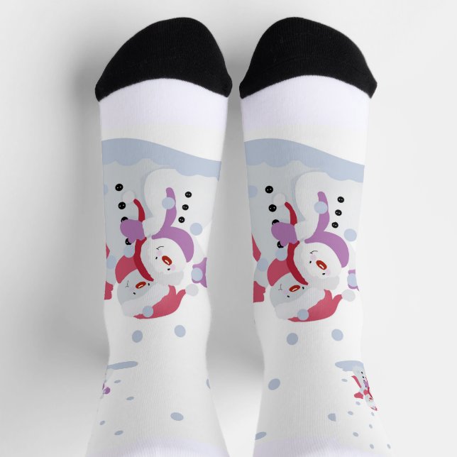 Happy Festive Snowman Socks (Top)