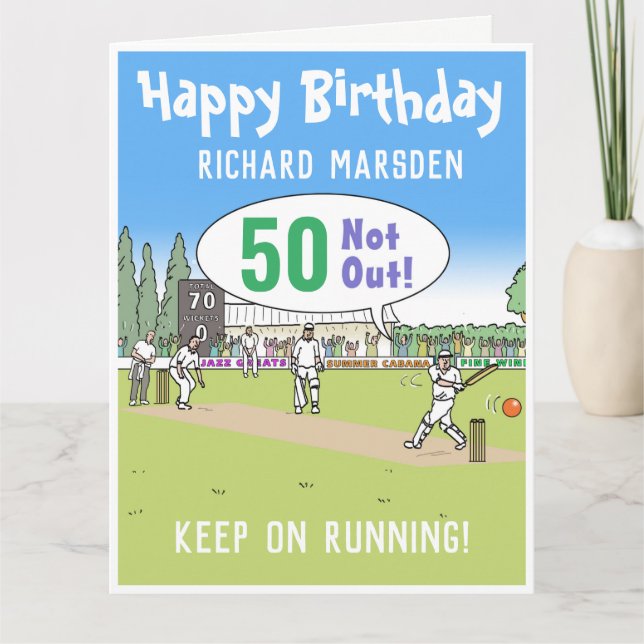 Happy Fiftieth Birthday - 50 Years Old Card (Front)