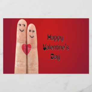 Happy Fingers Valentines Day Stationery