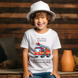 Happy firefighter truck with ladder! T-Shirt