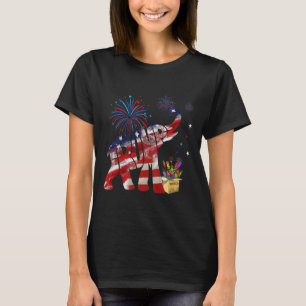 Happy Fireworks Republican Elephant merica 4th Of T-Shirt