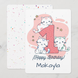 Happy First Birthday Holiday Card