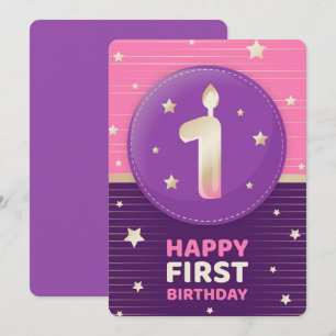 Happy First Birthday Holiday Card