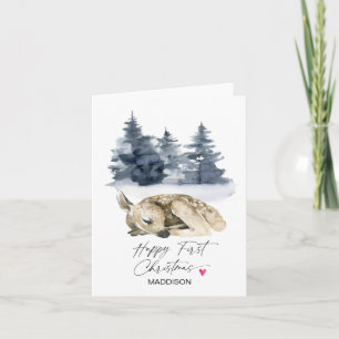 Happy First Christmas For Baby 1st Xmas Card