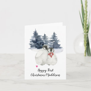 Happy First Christmas For Baby 1st Xmas Penguins Card