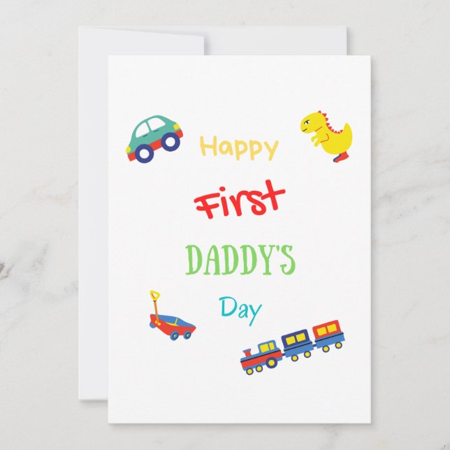 Happy First Daddy's Day  Father Day Card (Front)