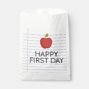 Happy First Day Back to School Apple Teacher  Favour Bag