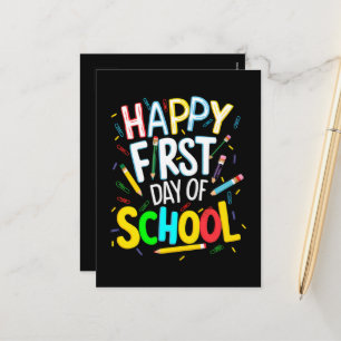 Happy First Day Back to School Holiday Postcard