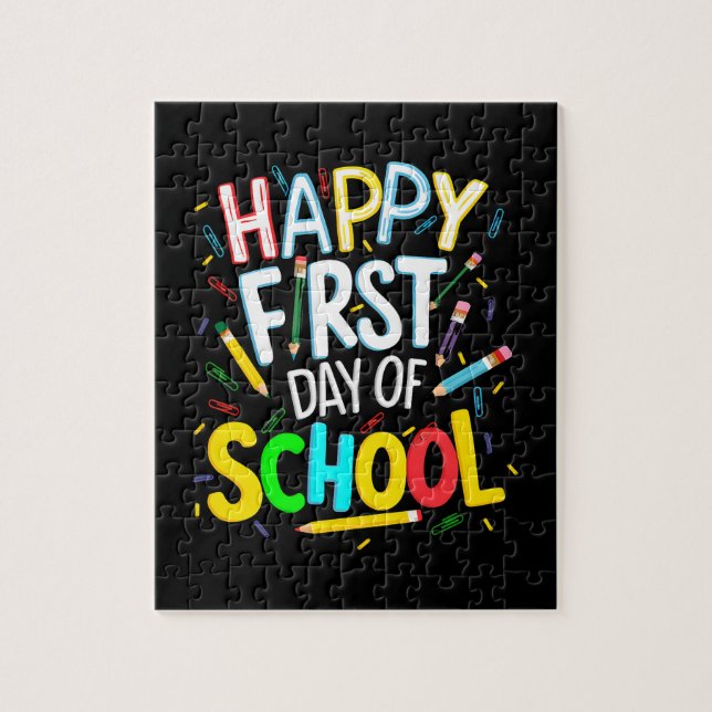Happy First Day Back to School Jigsaw Puzzle (Vertical)