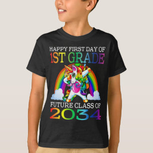 Happy First Day Of 1st Grade Future Class Of 2034 T-Shirt