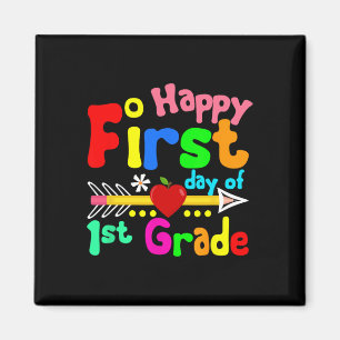 Happy First Day Of 1st Grade Teacher Student Back Magnet