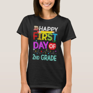 Happy First Day Of 2nd Grade Back To School Kid Bo T-Shirt