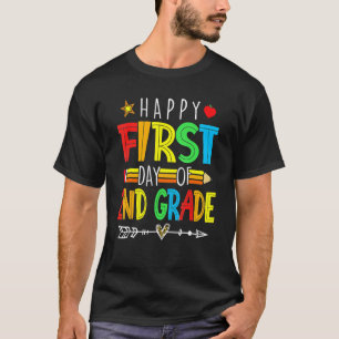 Happy First Day Of 2nd Grade Teacher 100 Day Of S T-Shirt