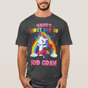 Happy First Day Of 3rd Grade Unicorn Third Grade T-Shirt