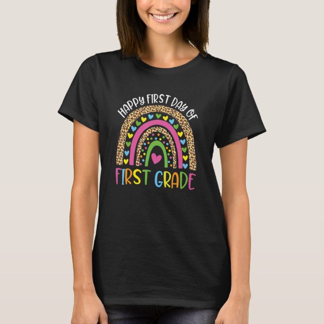 Happy First Day Of 4th Fourth Grade Back To School T-Shirt (Front)