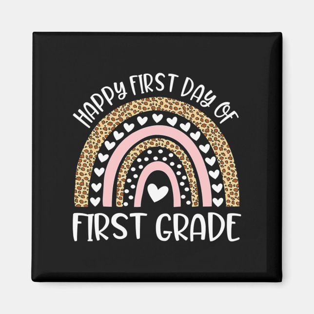 Happy First Day of 4th Grade Teacher Back To Schoo Magnet (Front)