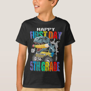 Happy First Day Of 5th Grade Monster Truck T-Shirt