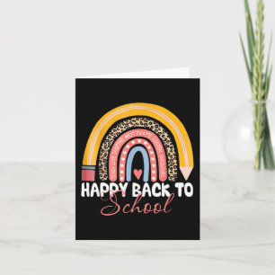 Happy First Day of Back to School Teacher Student  Card