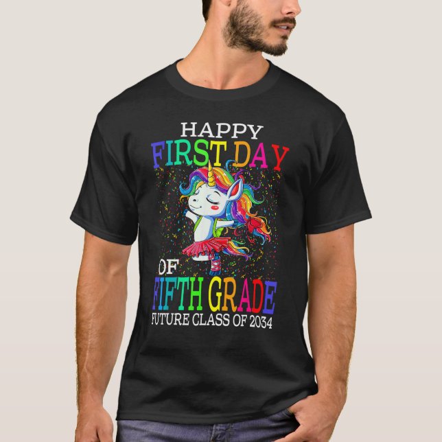 Happy First Day Of Fifth Grade Future Class Of 203 T-Shirt (Front)