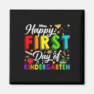 Happy First Day Of Kindergarten Back To School Boy Magnet