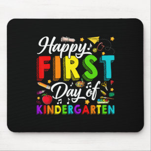 Happy First Day Of Kindergarten Back To School Boy Mouse Pad