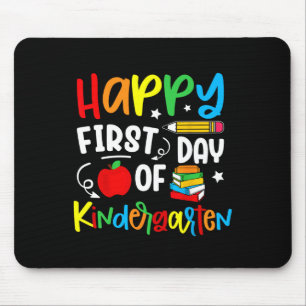 Happy First Day Of Kindergarten Back To School Tea Mouse Pad