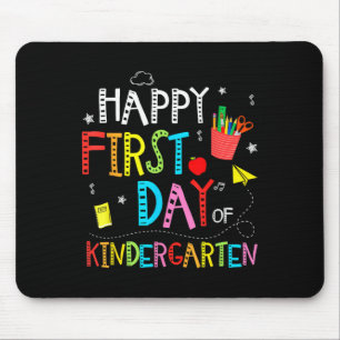Happy First Day Of Kindergarten Back To School Tea Mouse Pad