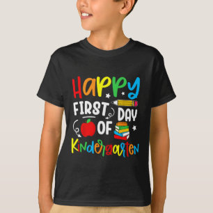 Happy First Day Of Kindergarten Back To School Tea T-Shirt