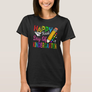 Happy First Day Of Kindergarten Cute Hello Kids T-Shirt