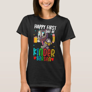 Happy First Day Of Kindergarten Dog Kids T-Shirt