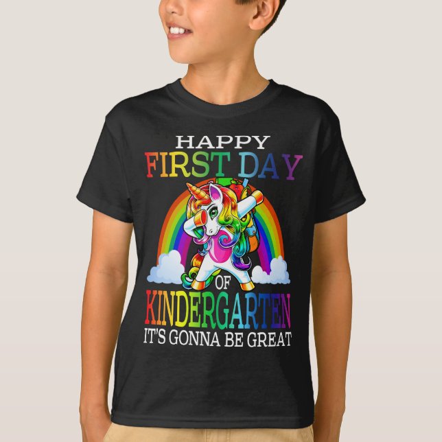 Happy First Day Of Kindergarten T-Shirt (Front)