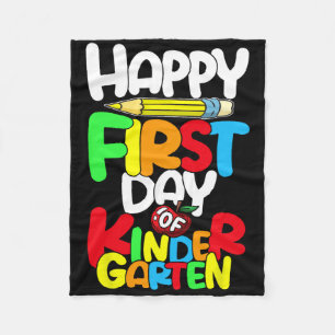 Happy First Day Of Kindergarten Teacher Byck To Sc Fleece Blanket