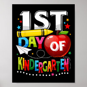 Happy First Day Of Kindergarten Teacher Fun Byck T Poster