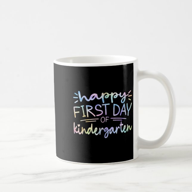 Happy First Day Of Kindergarten Teacher Tie Dye Gi Coffee Mug (Right)