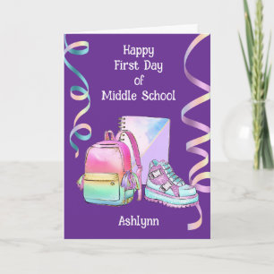Happy First Day of Middle School for Daughter Card