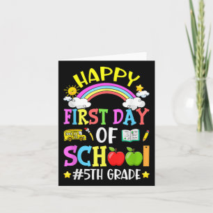Happy First Day Of School 5th Grade Cute Back To S Card