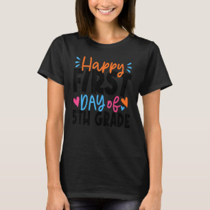 Happy First Day Of School 5th Grade For Boy Kid Gi T-Shirt