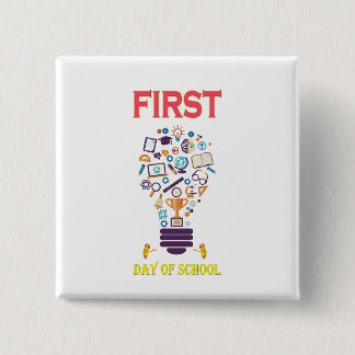 Happy First Day Of School Back To School Baby 15 Cm Square Badge